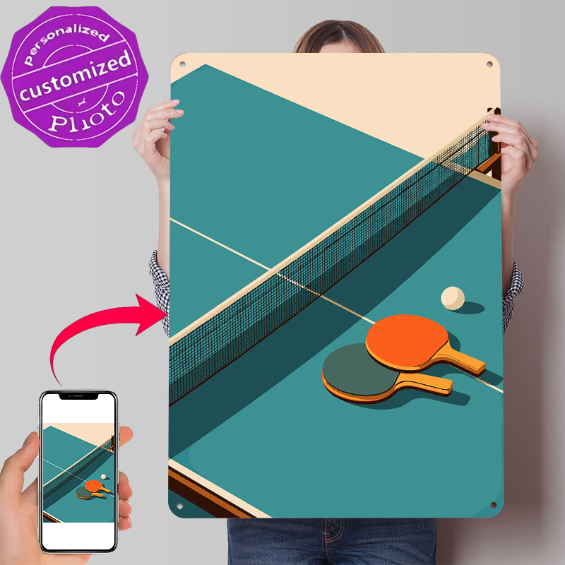 Table Tennis Illustration - Tafeltennis Stilleven Illustratie 3D Textuur Metalen