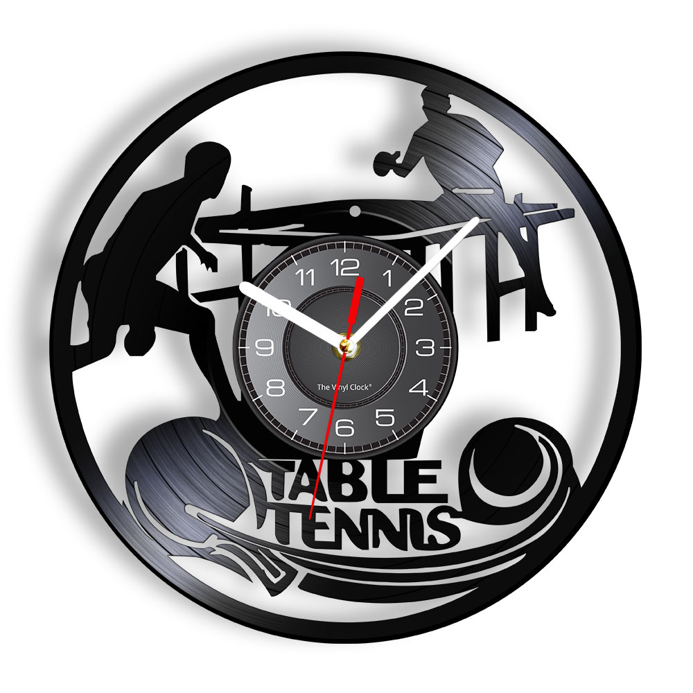 Table Tennis Dimension - Tafeltennis Wandklok Tafeltennis Club Muur Teken