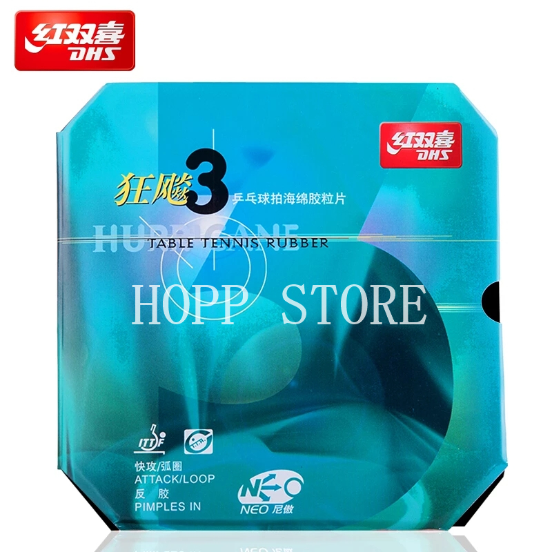 Table Tennis Padel - Dhs Hurricane 3 Neo Tafeltennis Rubber