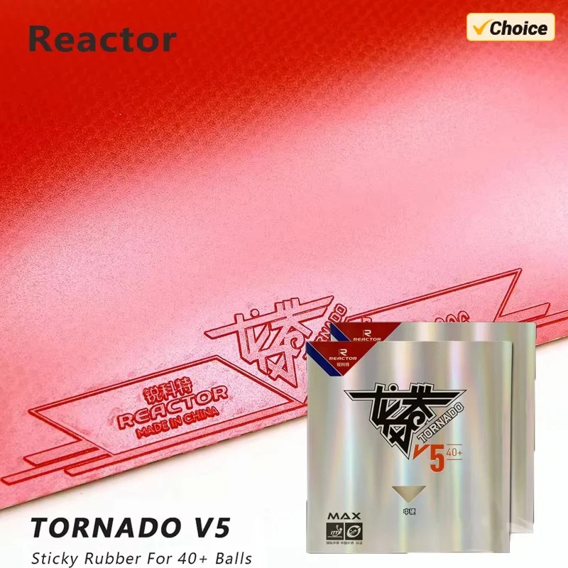 Table Tennis Grip - REACTOR Tornado V5 Tafeltennisrubber Sticky Loop