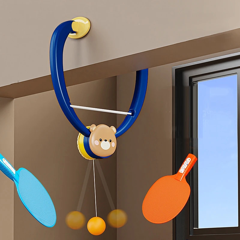 Table Tennis Illustration - Indoor hangende tafeltennistrainer, draagbare set voor