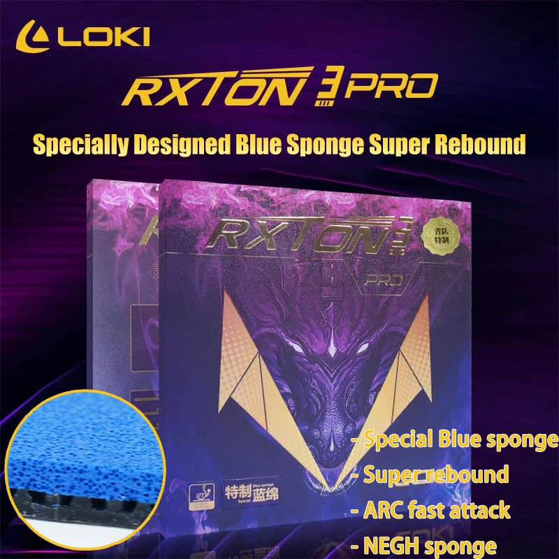 Table Tennis Pro - LOKI RXTON 3 PRO Tafeltennisrubber voor