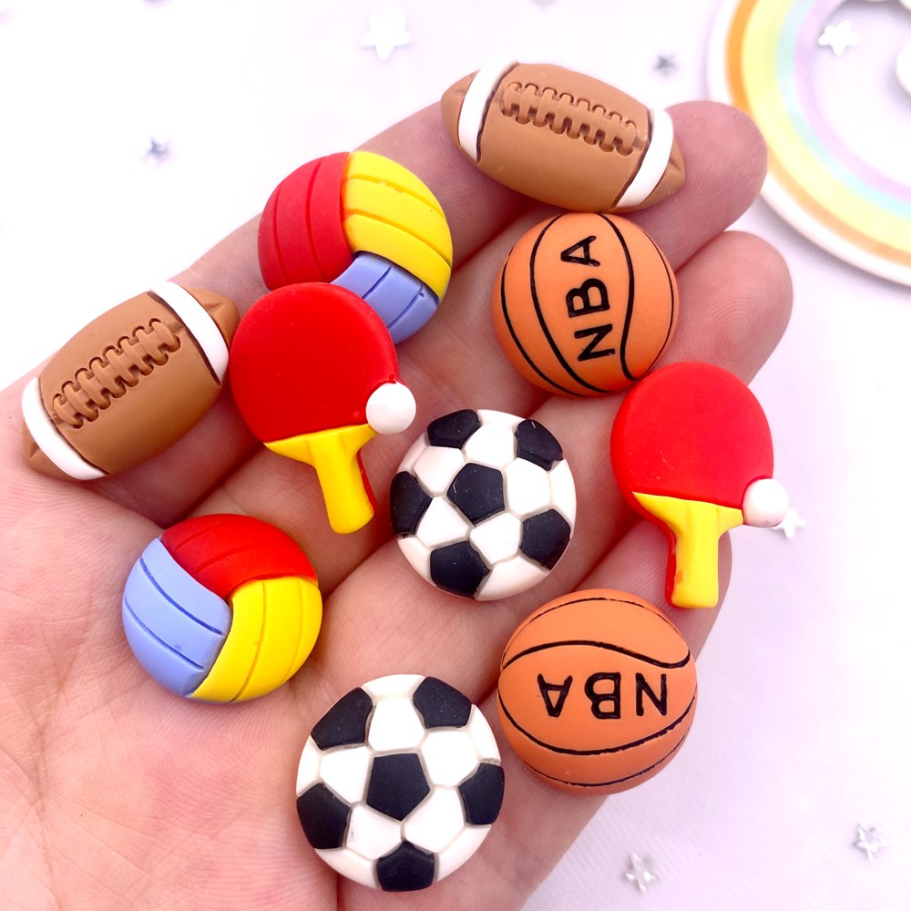 Kleurrijke Hars Voetbal Basket - Table Tennis Illustration recensie en prijs