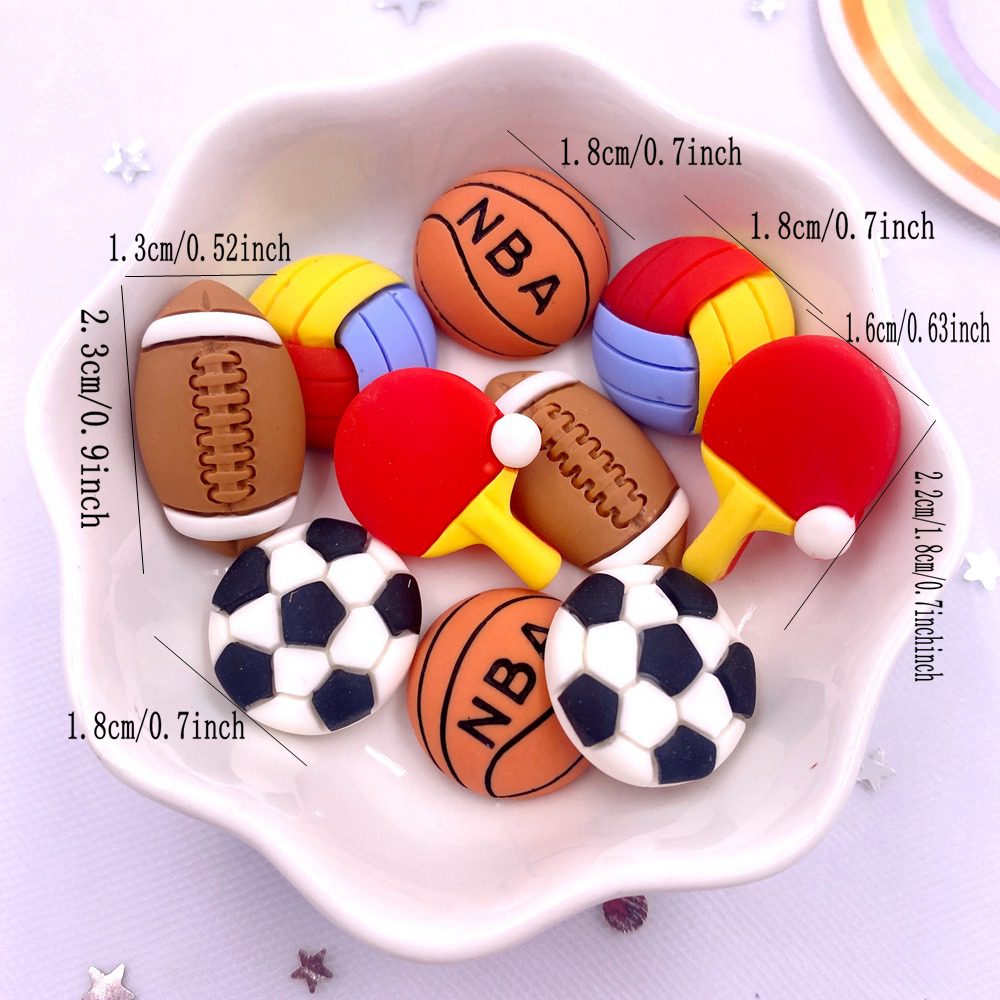 Kleurrijke Hars Voetbal Basket - Table Tennis Illustration recensie en prijs