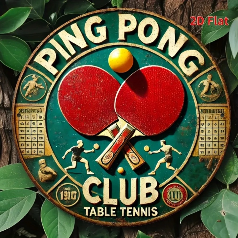 2D Platte Vintage Ping Pong Cl - Table Tennis Dimension recensie en prijs