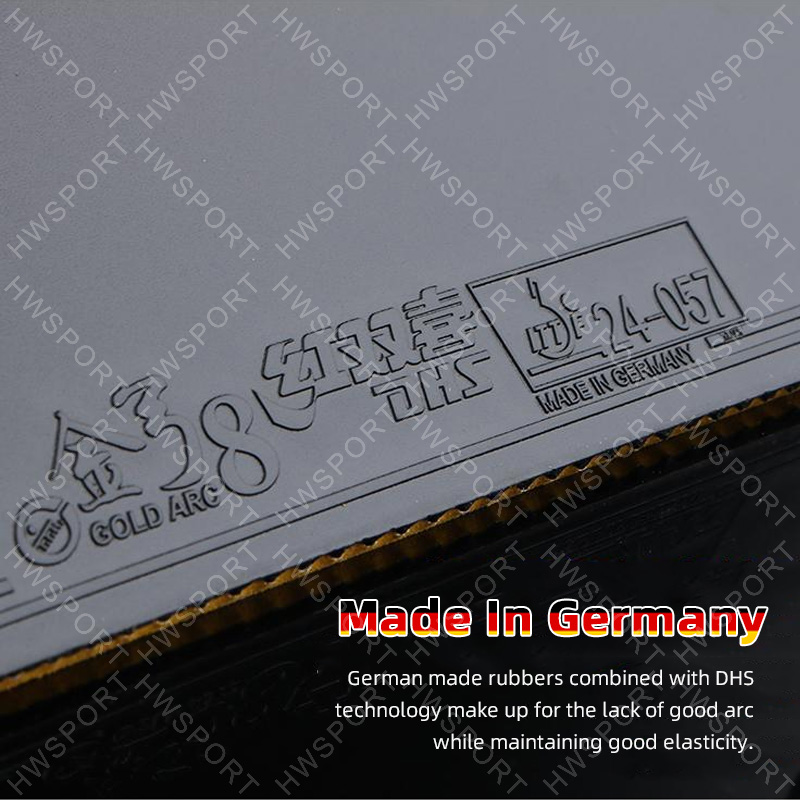 DHS Gold Arc 8 Tafeltennisrubb - Table Tennis Germany recensie en prijs